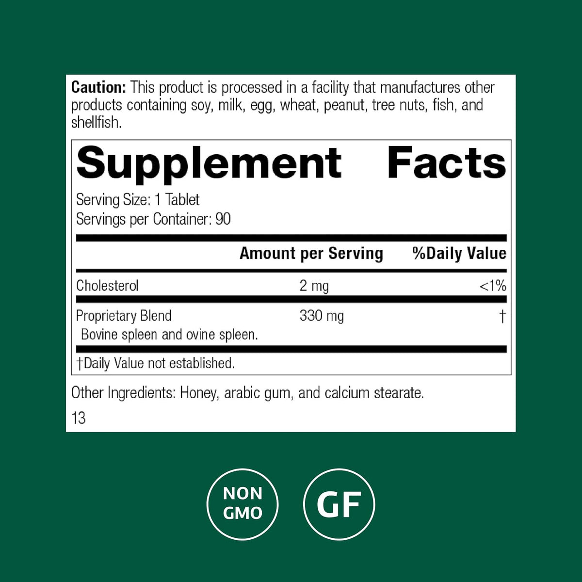 Standard Process Spleen Desiccated – 90 Tablets - görsel 2