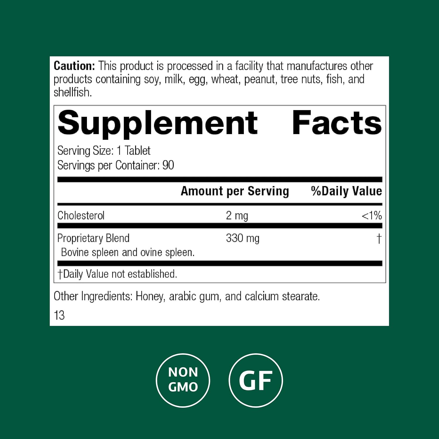 Standard Process Spleen Desiccated – 90 Tablets - görsel 2