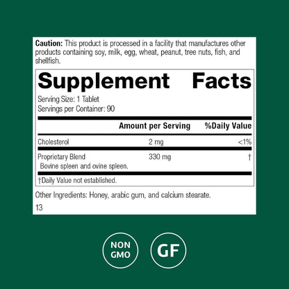Standard Process Spleen Desiccated – 90 Tablets