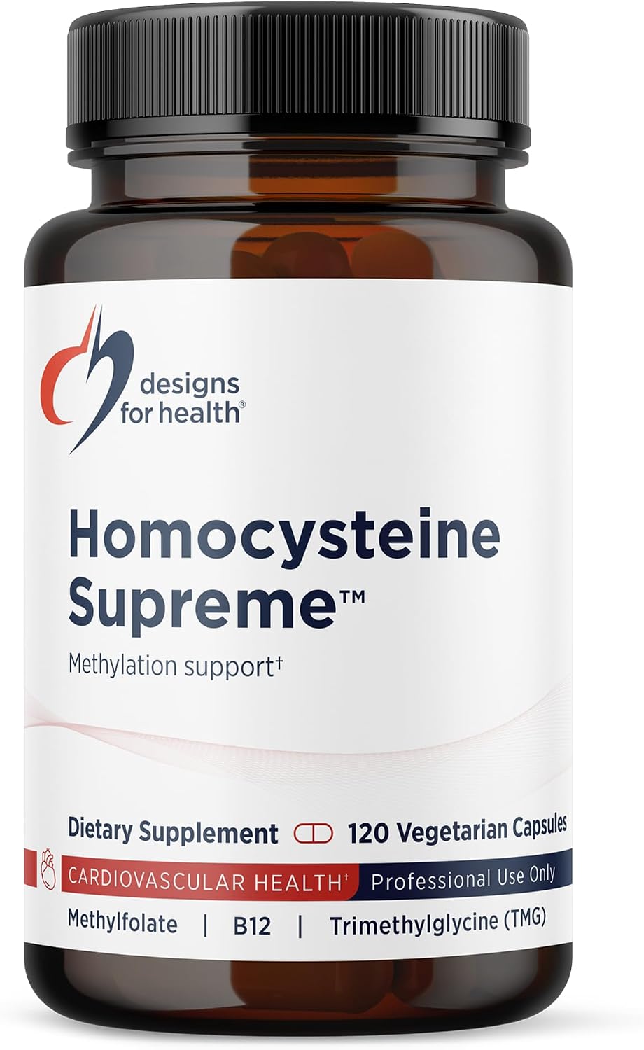 Designs for Health Homocysteine Supreme - Methylated B Vitamin Complex with Folate, B12, TMG, and L-Serine (120 Capsules) - görsel 1