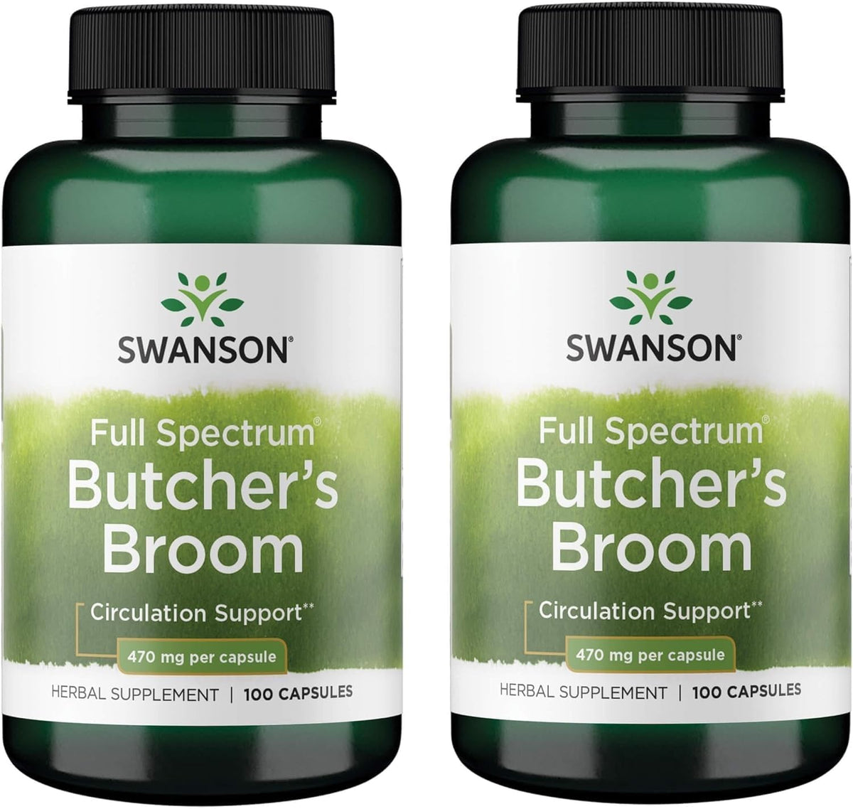 Swanson Butcher's Broom 470 mg 100 Capsules (Pack of 2) - görsel 1