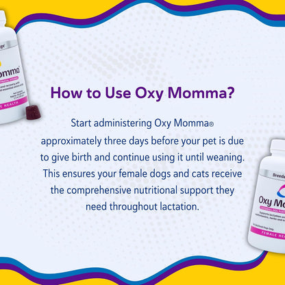 Breeder's Edge Oxy Momma Soft Chews - Postnatal Supplement for Dogs & Cats, 40 Count