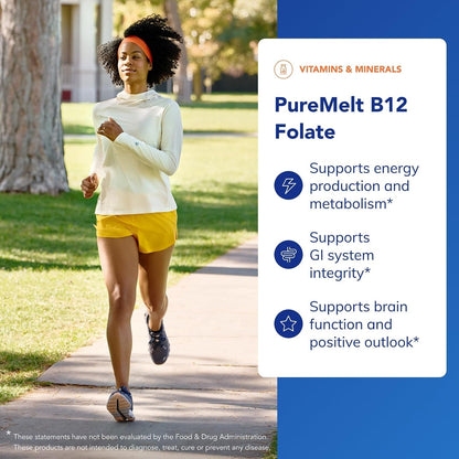Pure Encapsulations PureMelt B12 Folate - Active B Vitamin with L-5-MTHF - Metabolism Support - 90 Lozenges
