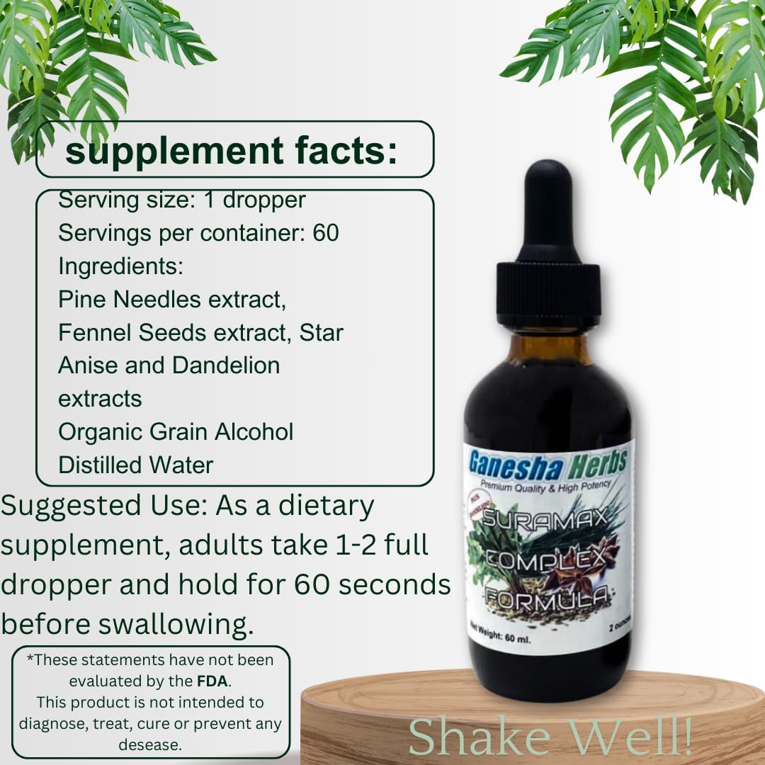 Ganesha Herbs SURAMAX Pine Needle Complex Tincture - 60ml - görsel 5