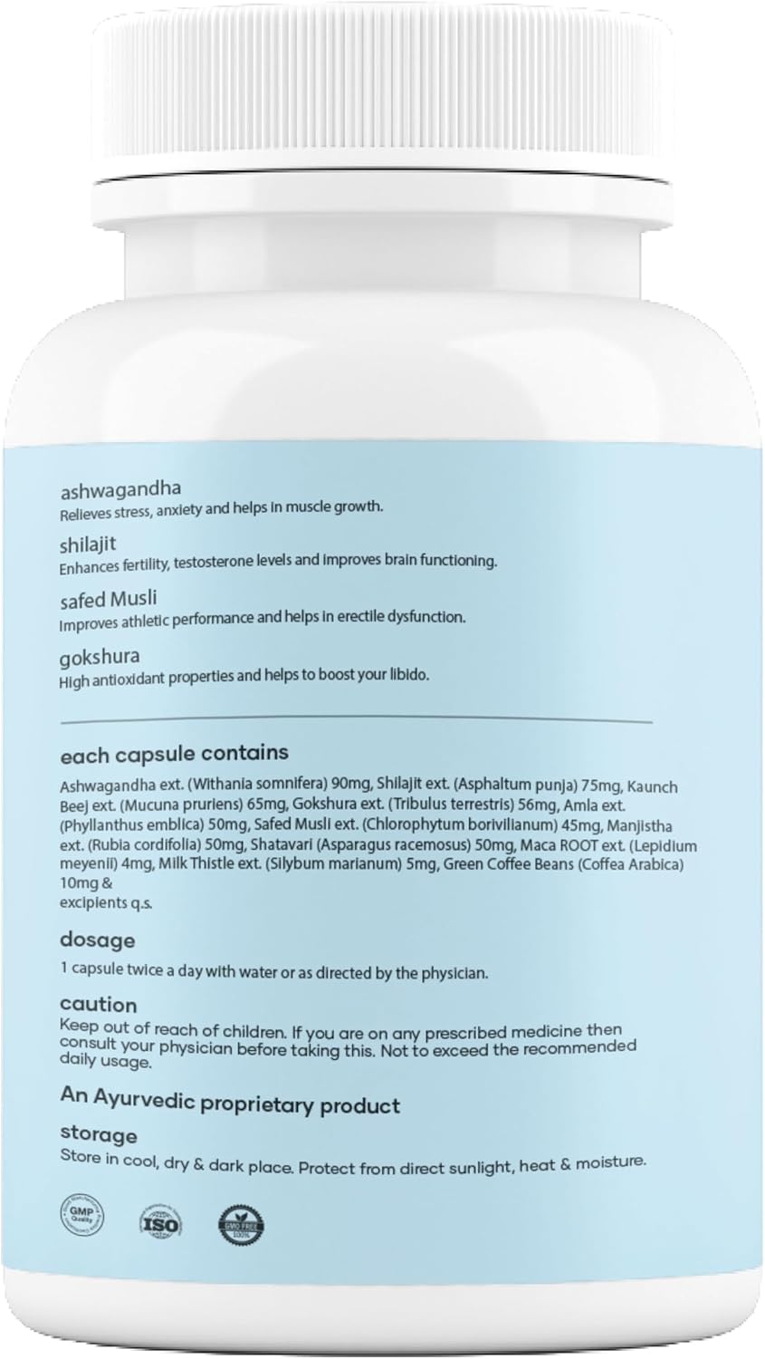 Mars Surgemax Natural Capsules with Shilajit and Safed Musli – 60 Capsules - görsel 8
