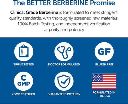 Dr. Whitaker Clinical Grade Berberine | 1,500mg Per Daily Serving | 30 Day Supply