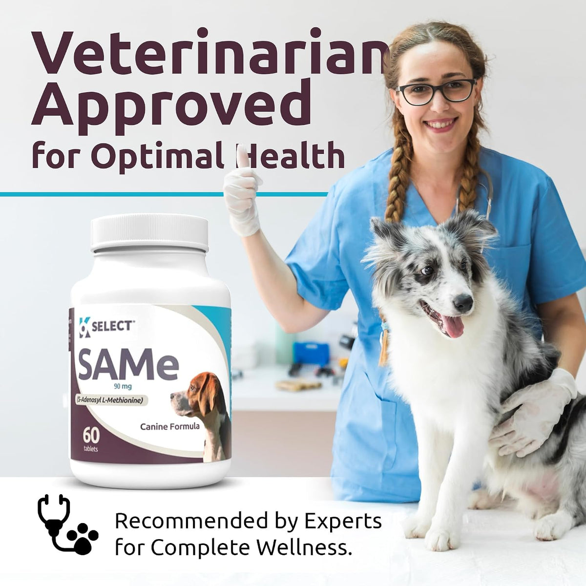 K9 Select SAM-e for Dogs – Liver and Joint Support Supplement for Small and Medium Dogs (90mg, 60 Enteric-Coated Tablets) - görsel 7