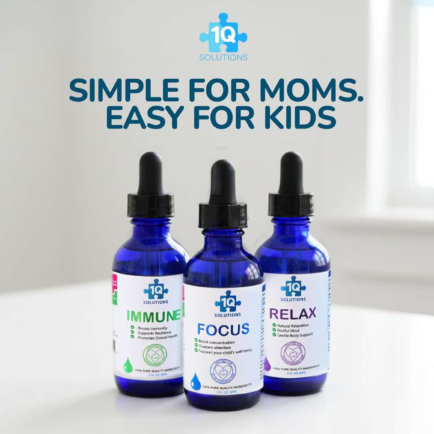 1Q Focus Liquid Brain Supplement for Kids | L-Methylfolate, Acetyl L-Carnitine, B1 B6 B12 Drops | Sugar-Free Vegan | 60 ml - görsel 7