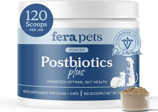 Fera Pets Postbiotics Plus Prebiotics for Dogs & Cats - 120 Scoops