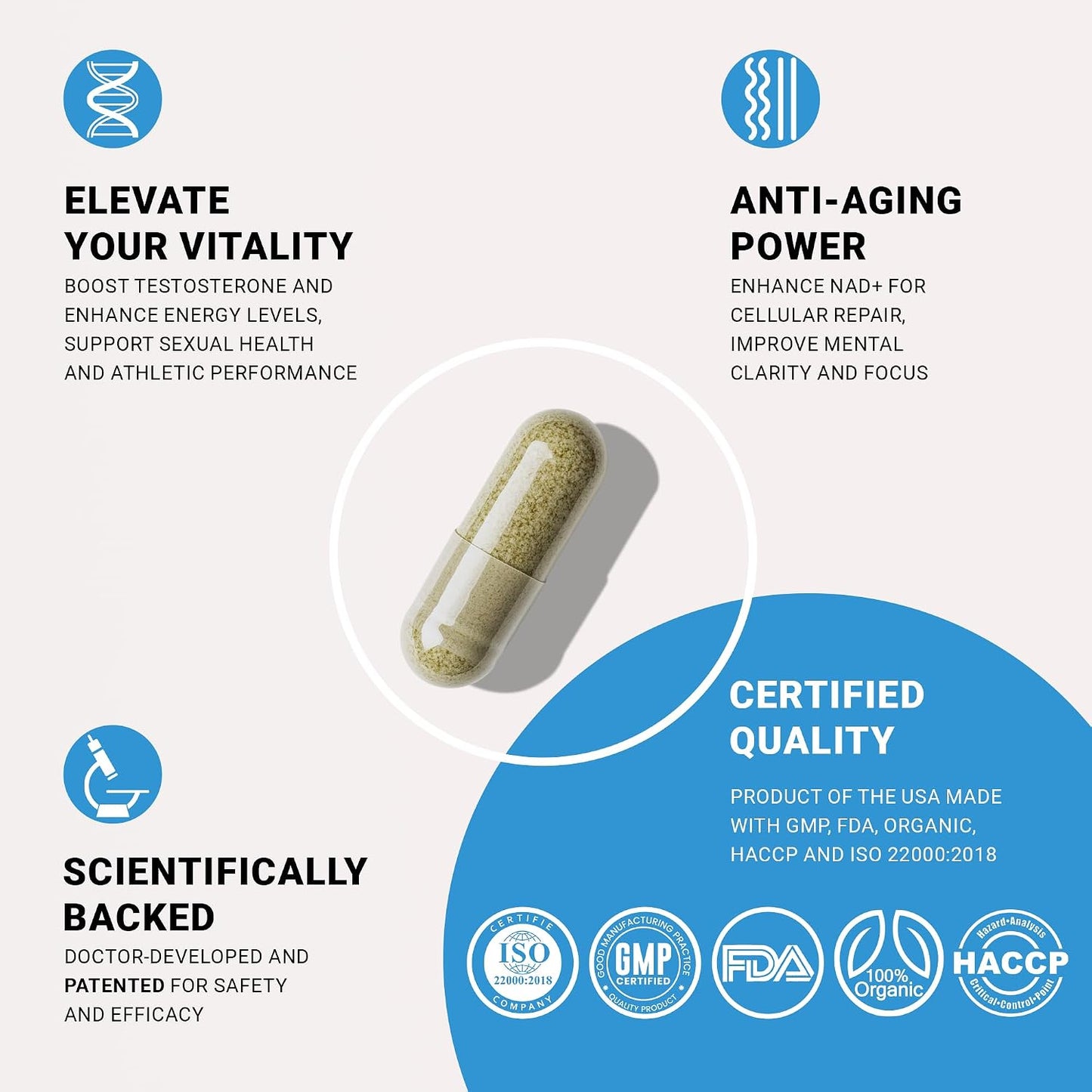 CELLREGEN NAD HIM NAD Supplement with Nicotinamide Riboside and Resveratrol for Men - görsel 3