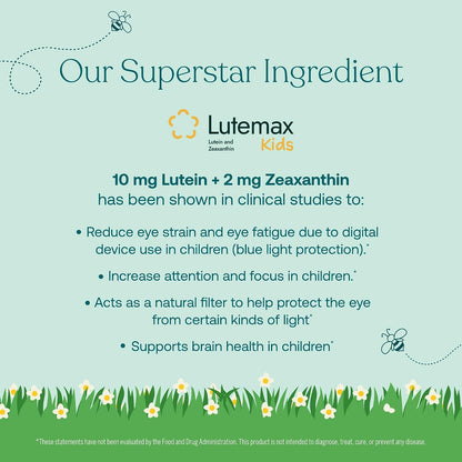 True Grace True Littles Daily Kids Multi – 60 Pectin Gummies – Immune, Cognitive, Bone and Eye Support – Clinically Studied Lutemax Kids Lutein & Vitamin D3 + K2 – Allergen-Free & Vegan