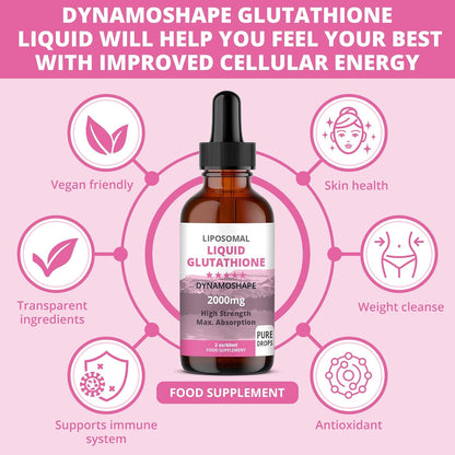 Liposomal Glutathione 2000mg with Vitamin C – Oral Liquid Antioxidant Supplement