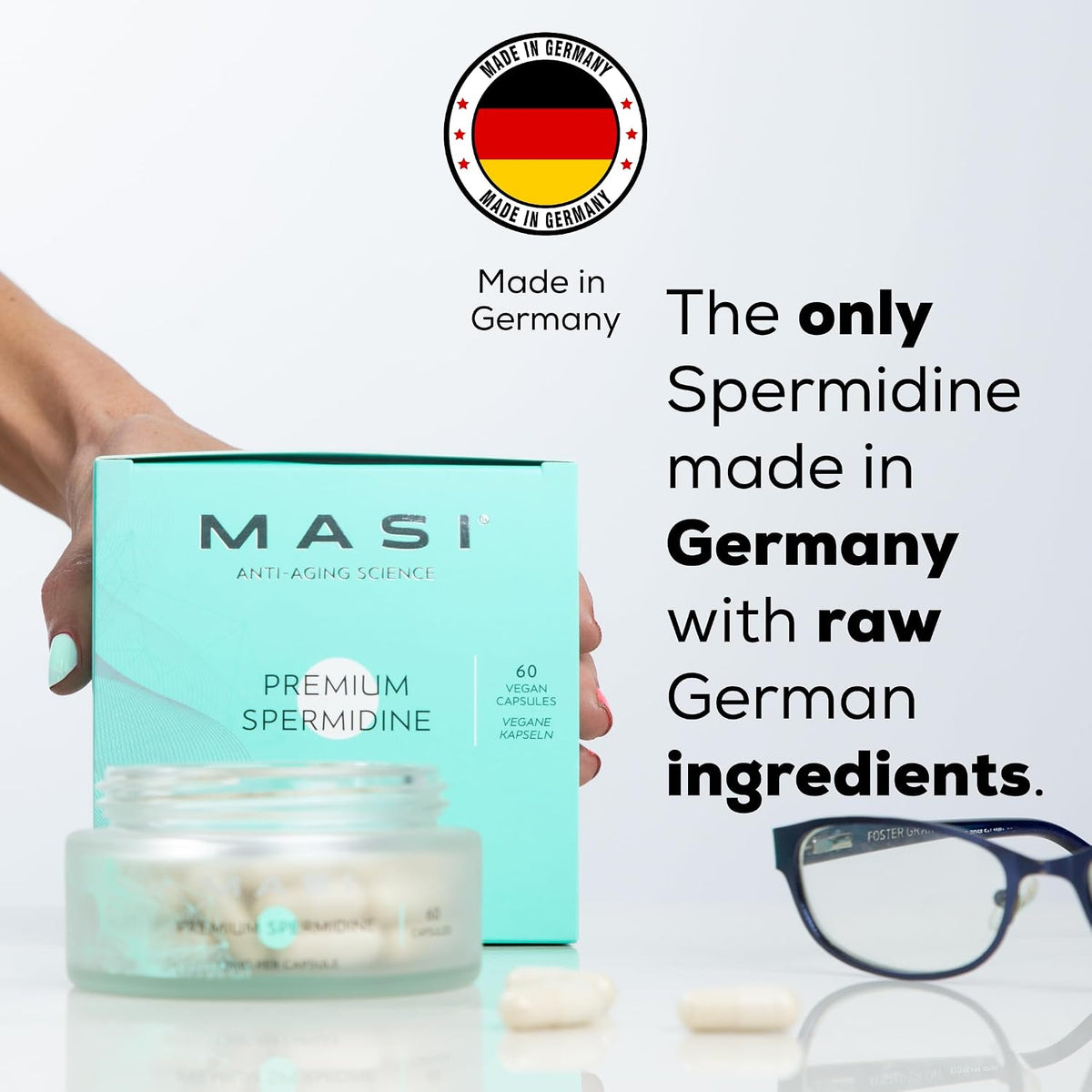 MASI Spermidine Supplement – 1.5mg, 60 Capsules - görsel 2