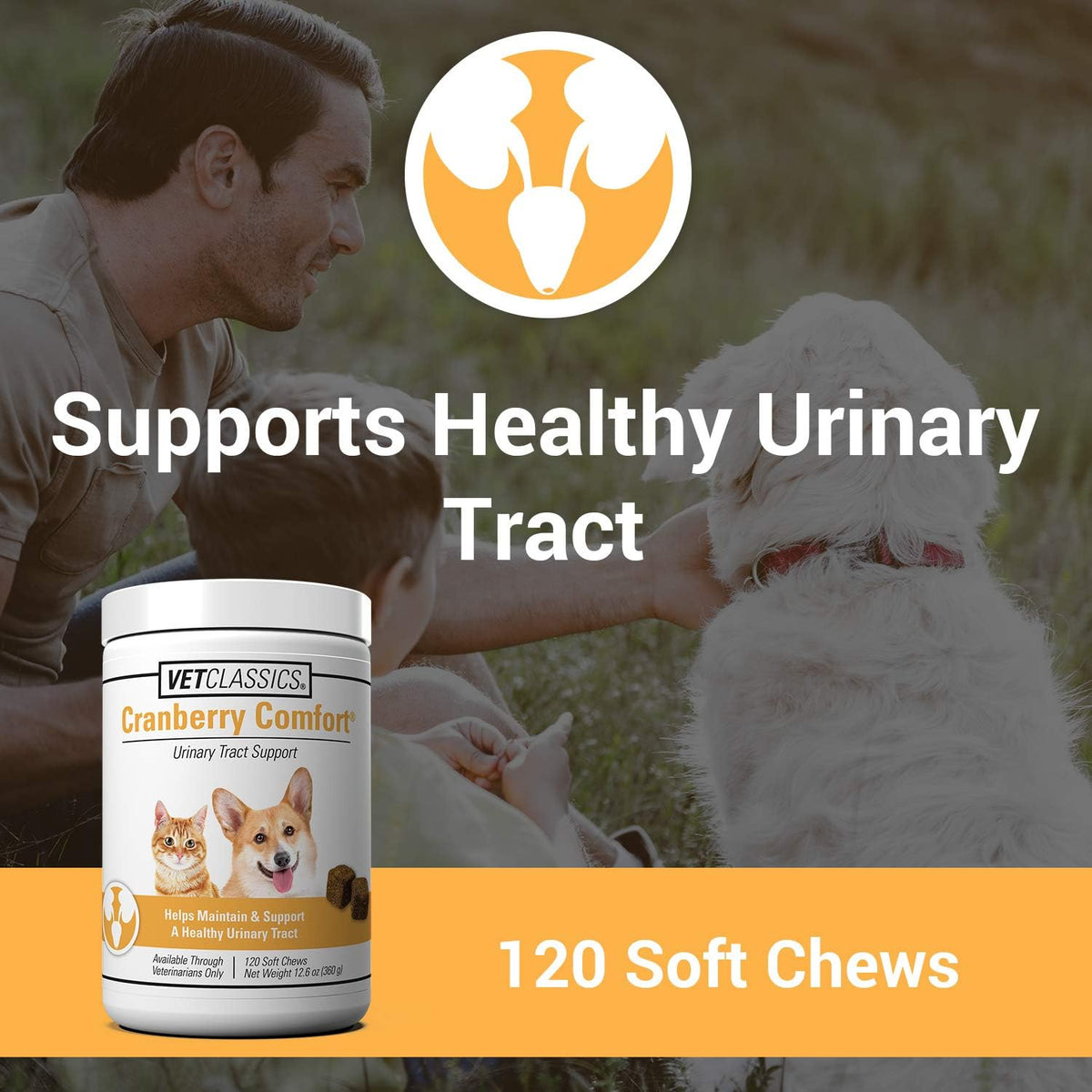 Vet Classics Cranberry Comfort Urinary Tract Supplement for Dogs and Cats, 120 Soft Chews - görsel 2