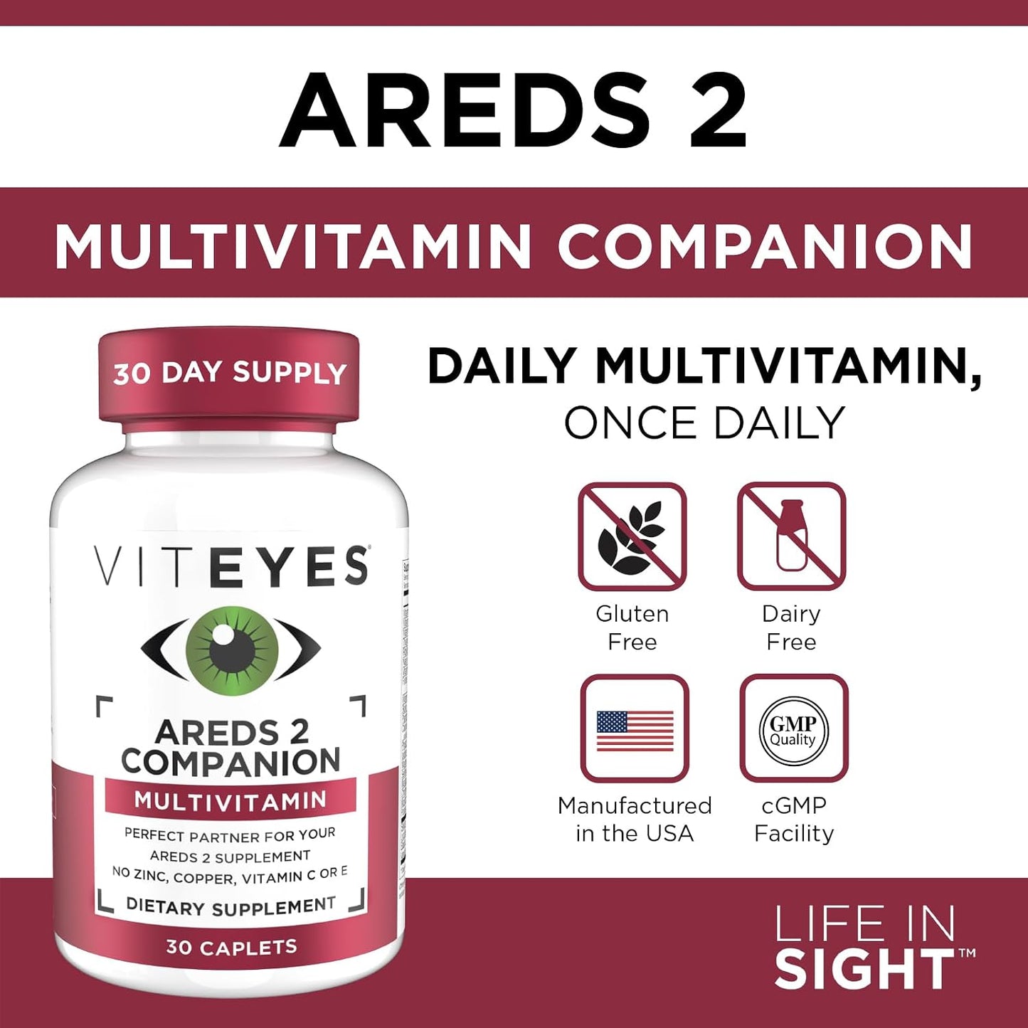 Viteyes Classic AREDS 2 Companion Multivitamin Supplement - görsel 5