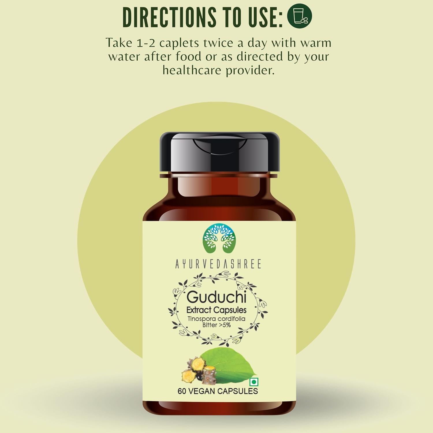 Guduchi Extract 500mg - 60 Vegetarian Capsules - görsel 5