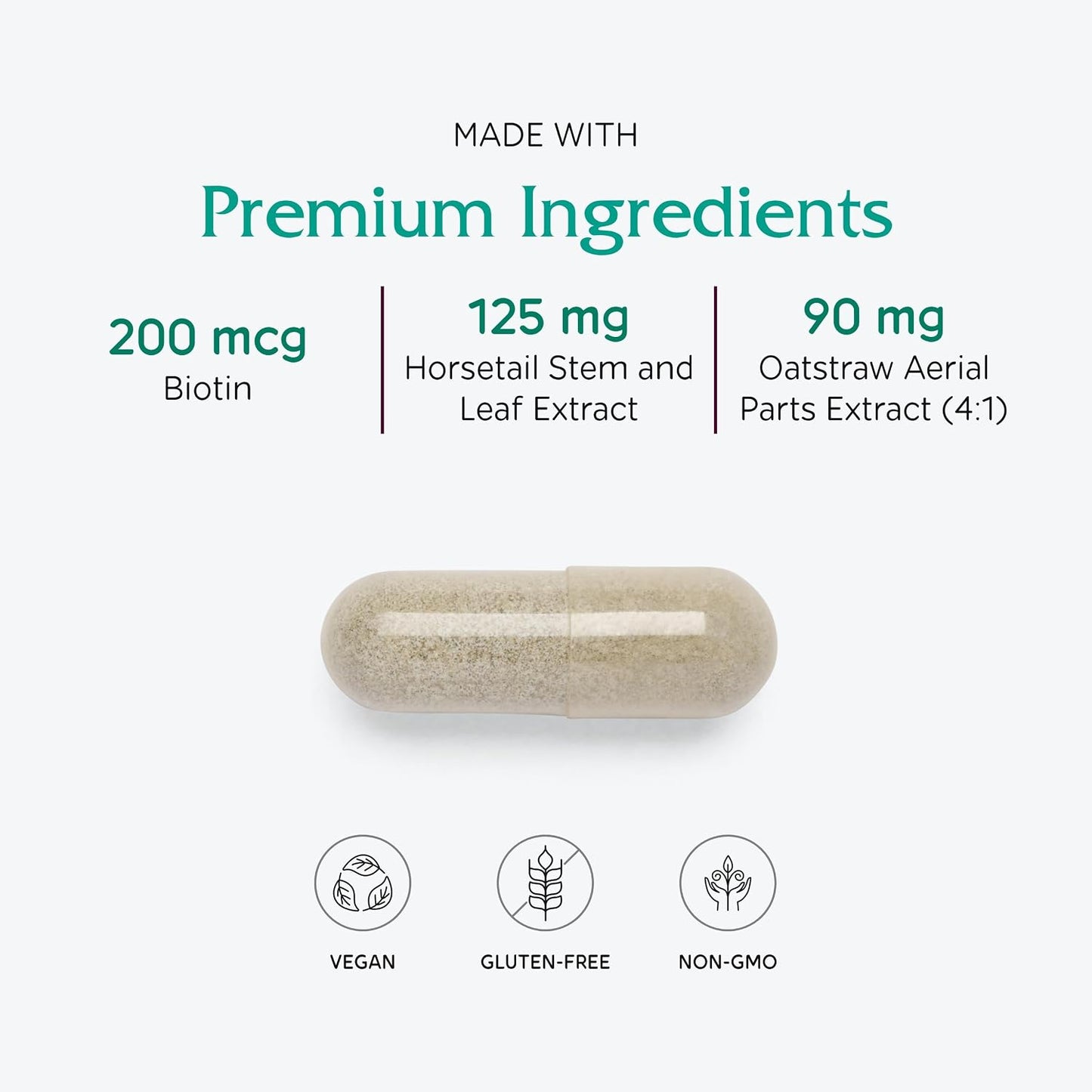 Vitanica Luminous - Hair, Skin & Nail Support Supplement, 60 Capsules - görsel 4
