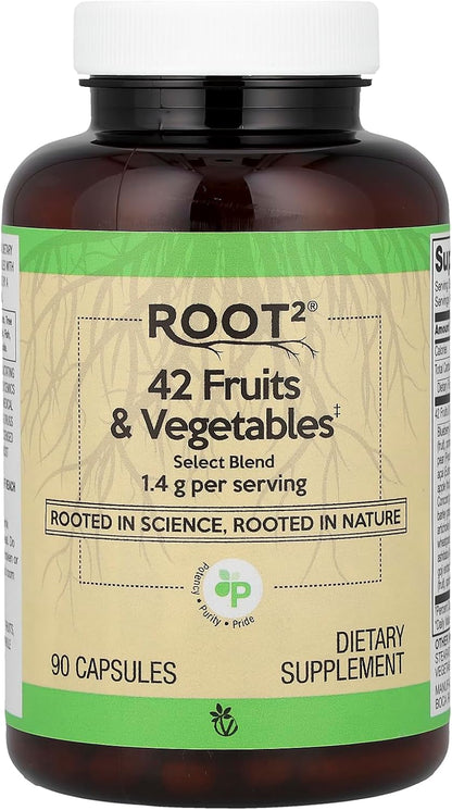 Vitacost Root2®, 42 Fruits & Vegetables, 90 Capsules