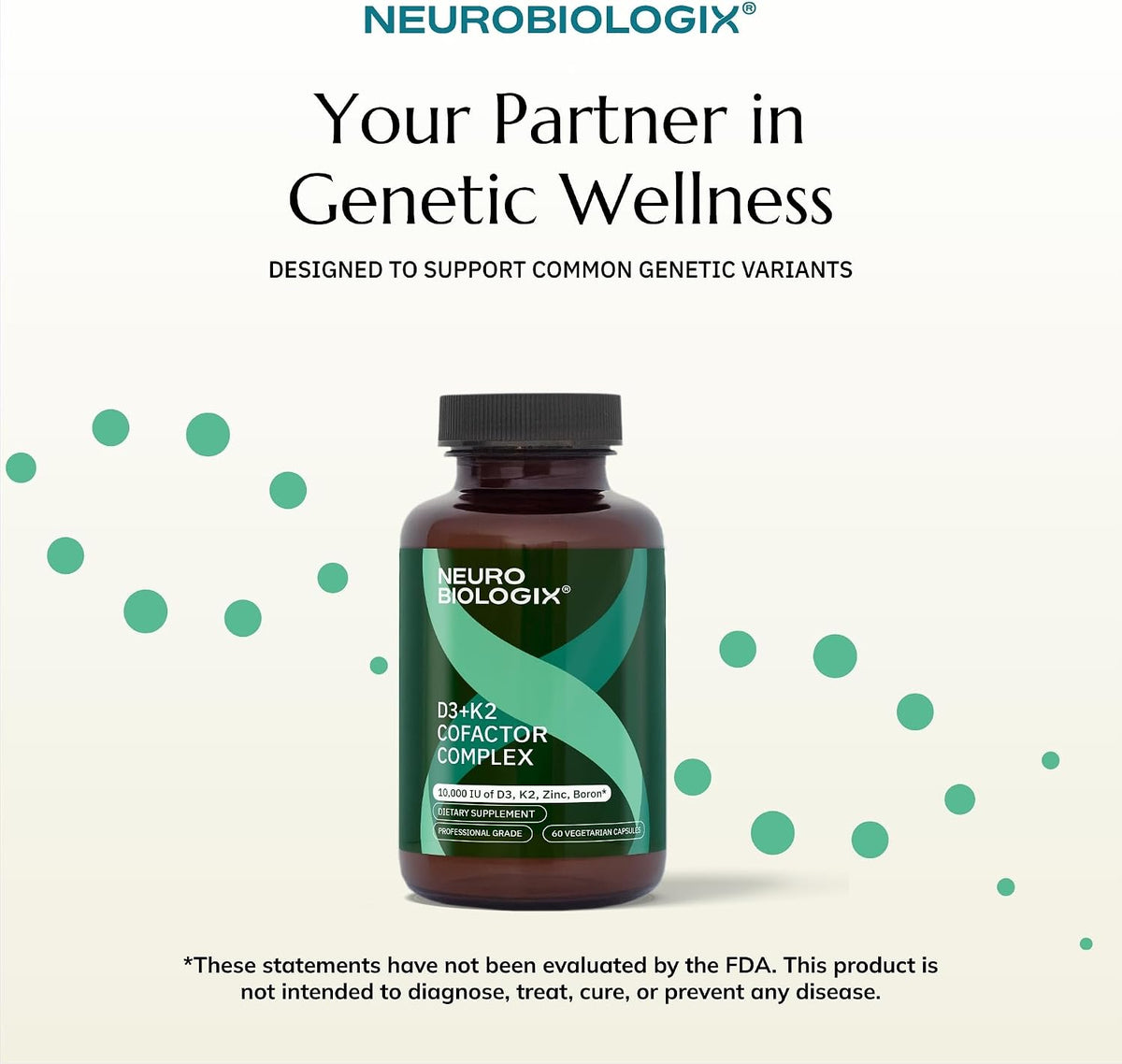 Neurobiologix Vitamin D3 + K2 Cofactor Complex, 10,000 IU with MK-7, Zinc & Boron, 60 Capsules - görsel 9