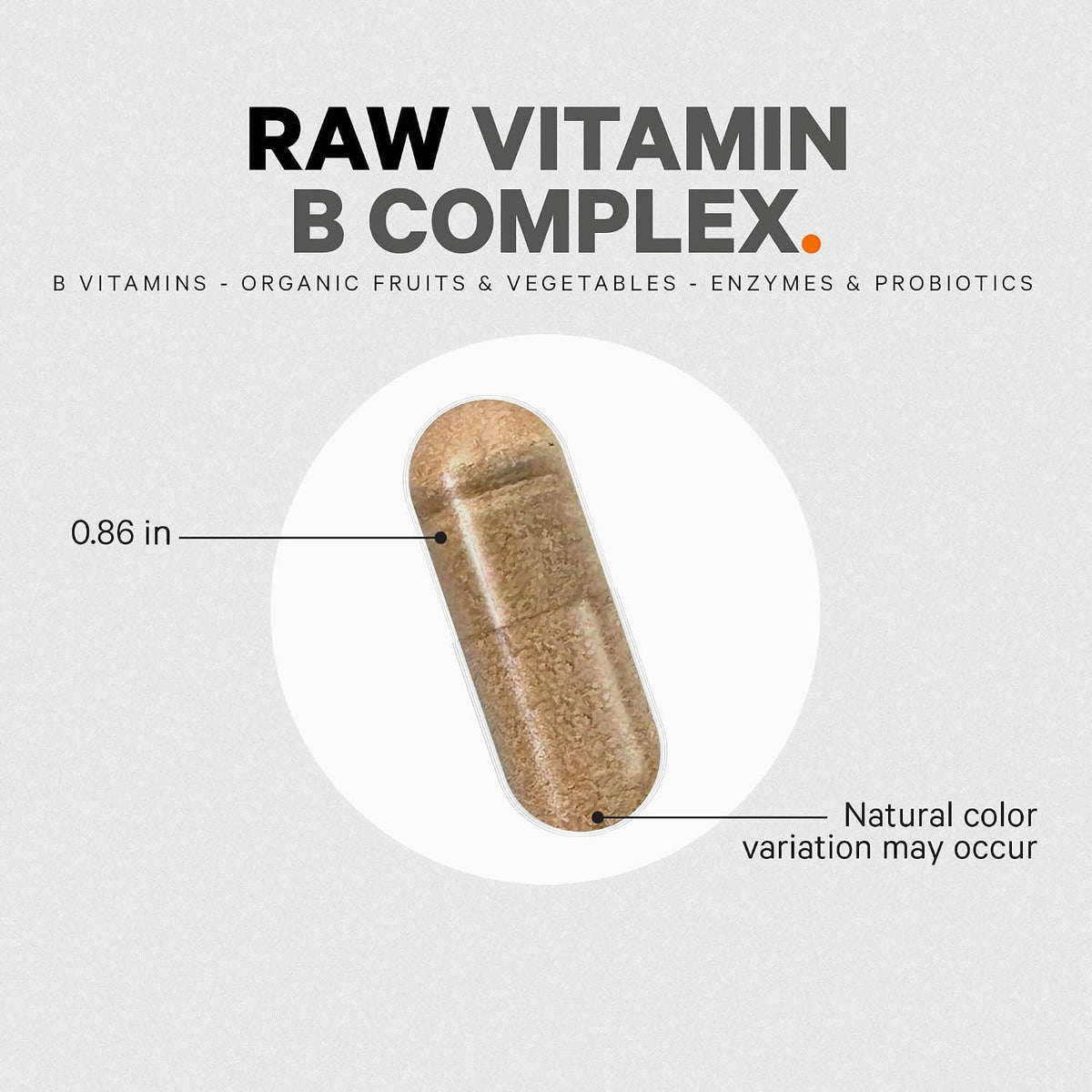Codeage Raw Vitamin B-Complex Supplement - Essential B Vitamins with Probiotics, Digestive Enzymes, Fruits & Vegetables - 2-Month Supply - Methylfolate - Biotin - Vitamin B12 - Non-GMO - 60 Capsules - görsel 8