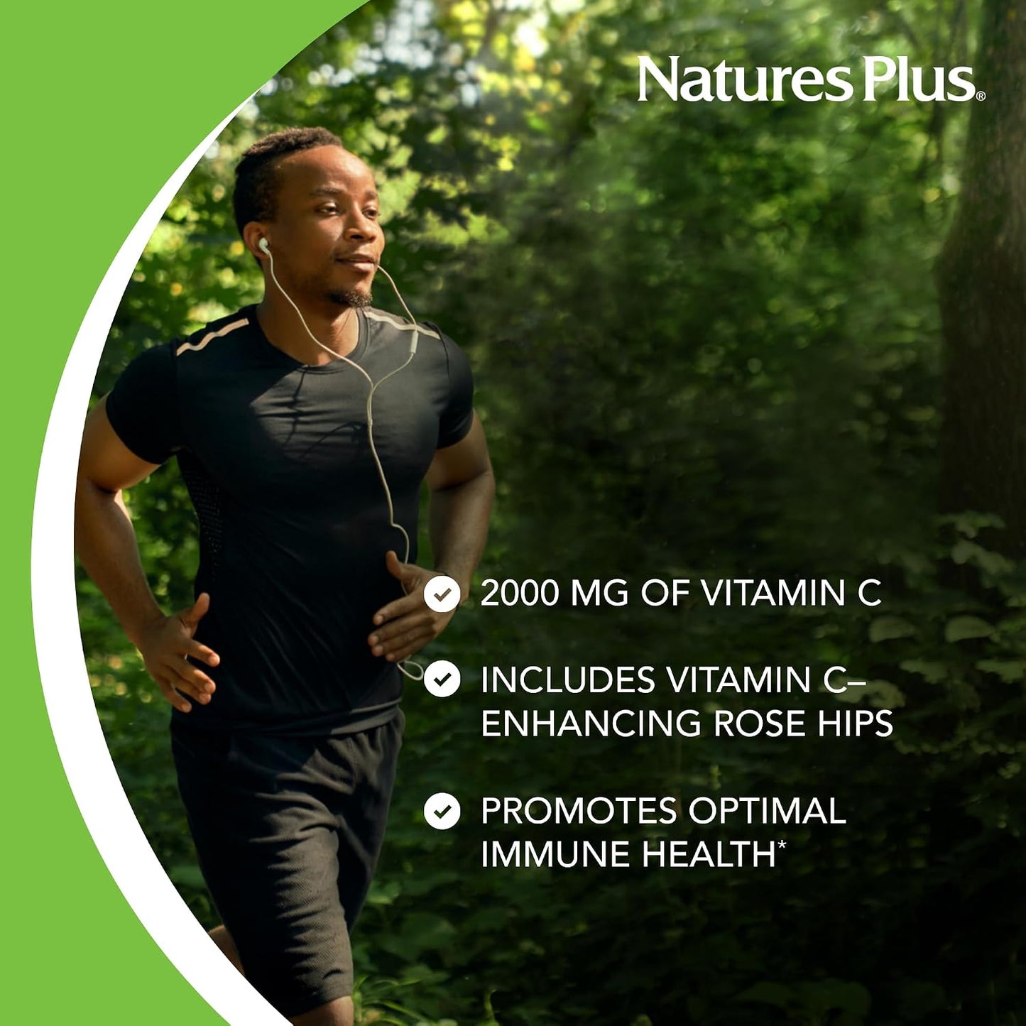 NaturesPlus Ultra-C 2000 mg Vitamin C with Rose Hips - 60 Tablets - görsel 4