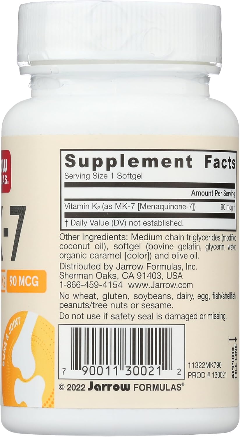Jarrow Formulae MK-7, 90 mcg, 90 Softgels - görsel 5