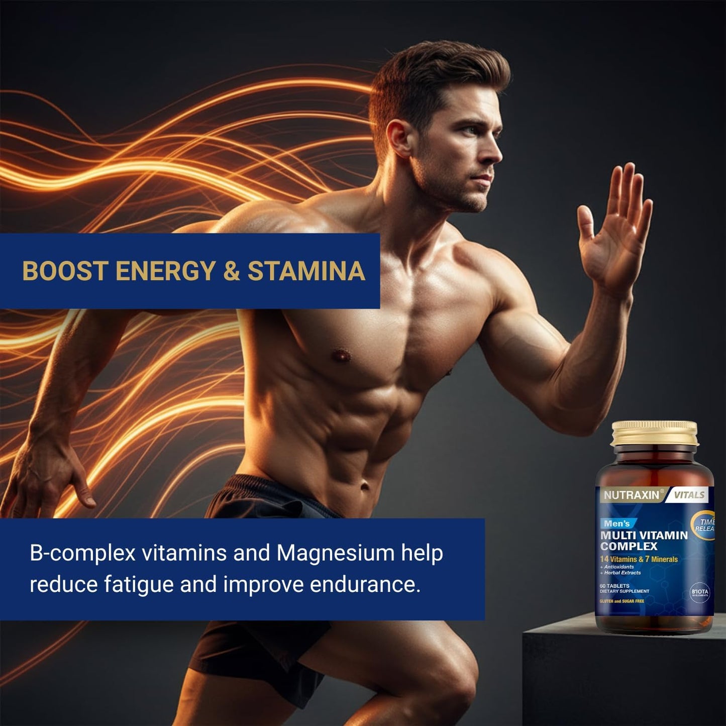 Nutraxin Men's Multivitamin & Mineral Complex, 60 Tablets - görsel 2