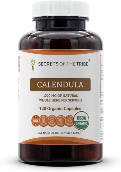 Secrets of the Tribe Calendula 60 Capsules, 1000 mg, Calendula Officinalis Dried Flower