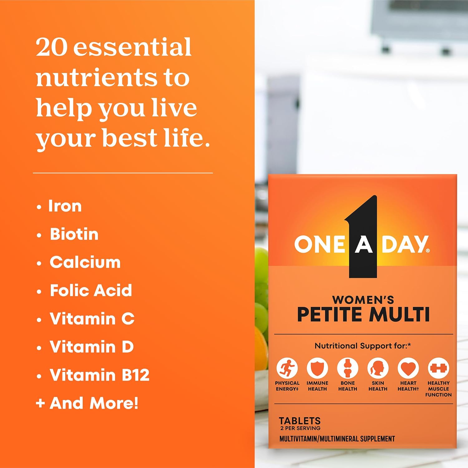 One A Day Women’s Petites Multivitamin Tablets (160 Tablets) - görsel 5