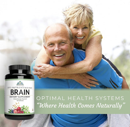 Optimum Health Systems Brain – Comprehensive Nootropic Blend for Memory, Mood & Focus (90 Capsules)