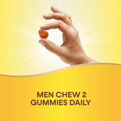 Nature's Way Alive! Zero Sugar Men's Gummy Multivitamins, Energy Metabolism, Muscle Function, B-Vitamins, No Sugar Alcohols, Plant-Based Sweeteners, Peach Flavoured, 80 Gummies