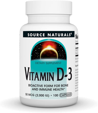 Source Naturals Vitamin D3 2000 IU - 200 Capsules