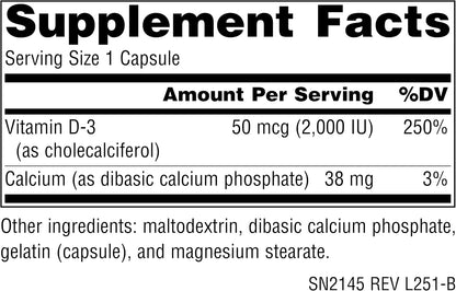 Source Naturals Vitamin D3 2000 IU - 200 Capsules