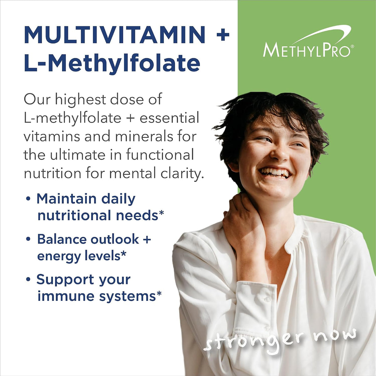 MethylPro Multivitamin + L-Methylfolate 15 mg – Active Folate Support – 30 Capsules - görsel 3