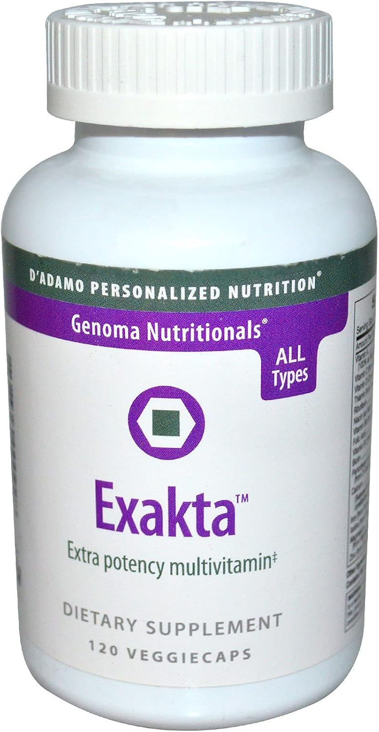 Exakta 120 Vegetarian Capsules by D'Adamo Personalized Nutrition - görsel 1