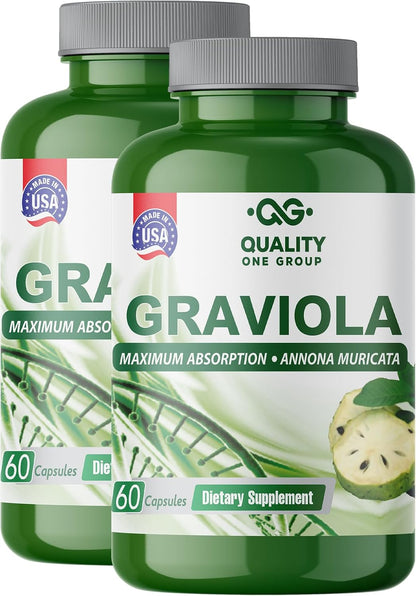 GRAVIOLA MAX - Graviola (Soursop) Leaf Extract, 2 Bottles
