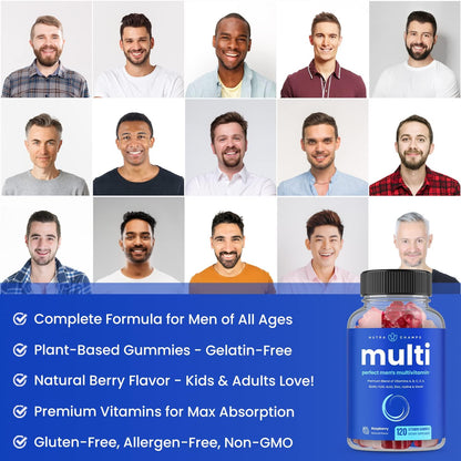 NutraChamps Multivitamin for Men, 240 Gummies (2-Pack) - Gummy Vitamins