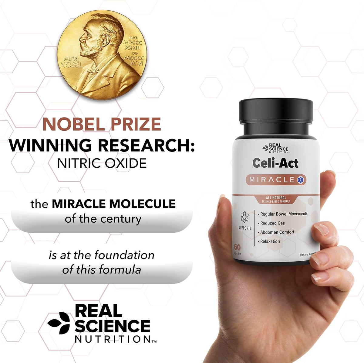 Real Science Celi-Act – Natural Gut Health Supplement for Digestive Support, 60 Capsules - görsel 7