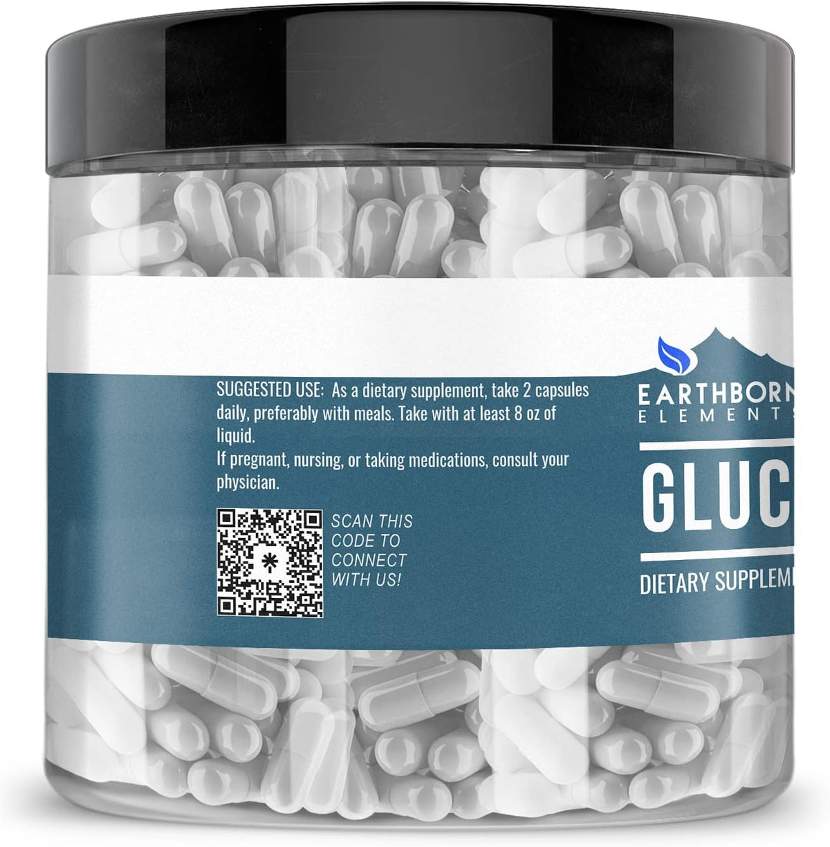 Earthborn Elements Glucomannan, 200 Capsules, Pure & Undiluted, No Additives - görsel 2