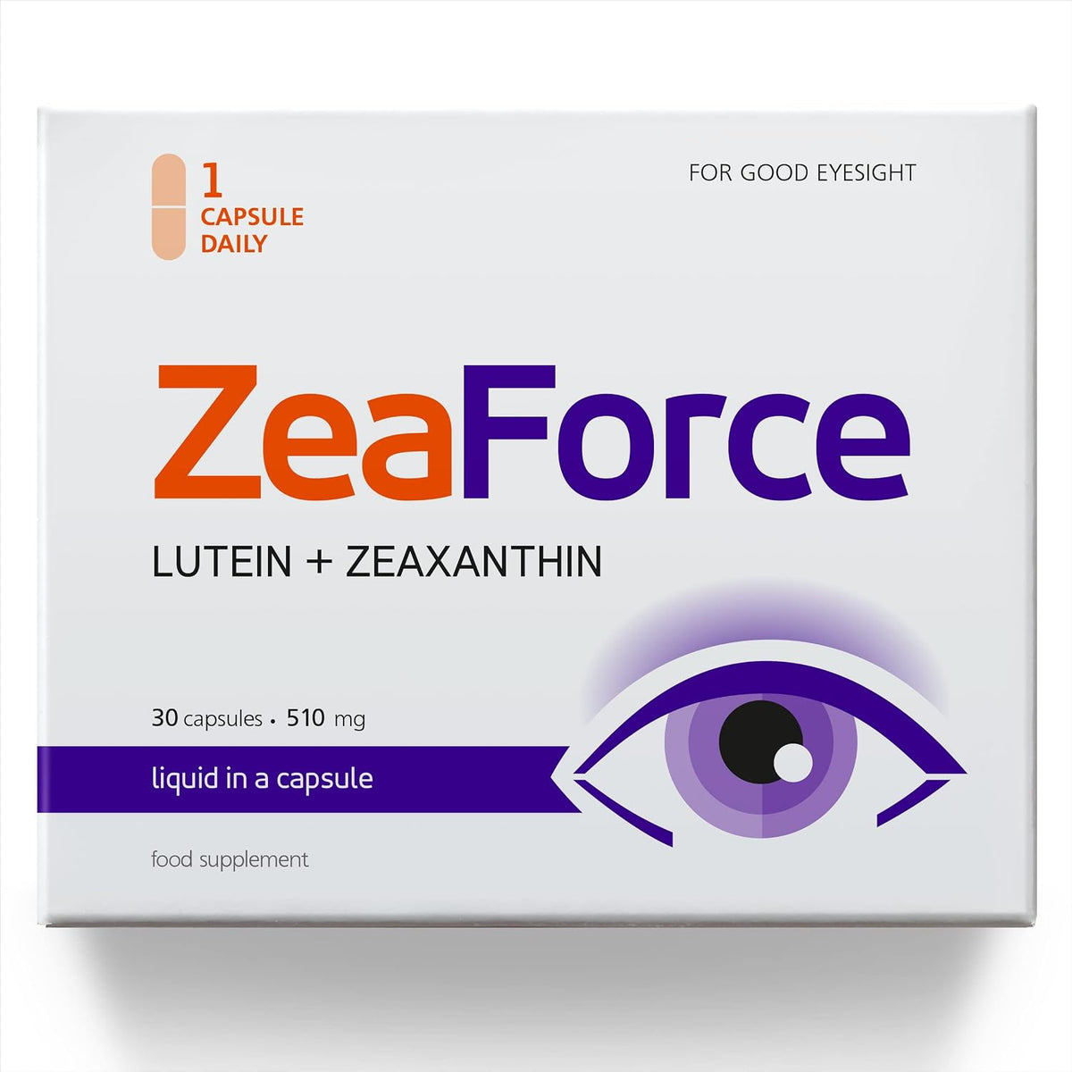 ZeaForce Excellent Vision Eye Health Supplement - Concentrated Liquid Formula, 1 Capsule per Day, 3-Month Supply - görsel 2