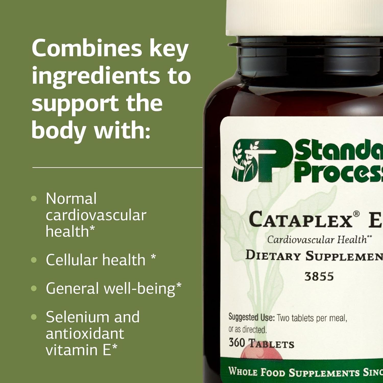 Standard Process Cataplex E2 – Whole Food Heart Food Supplement with Vitamin E & Selenium – 90 Tablets - görsel 4