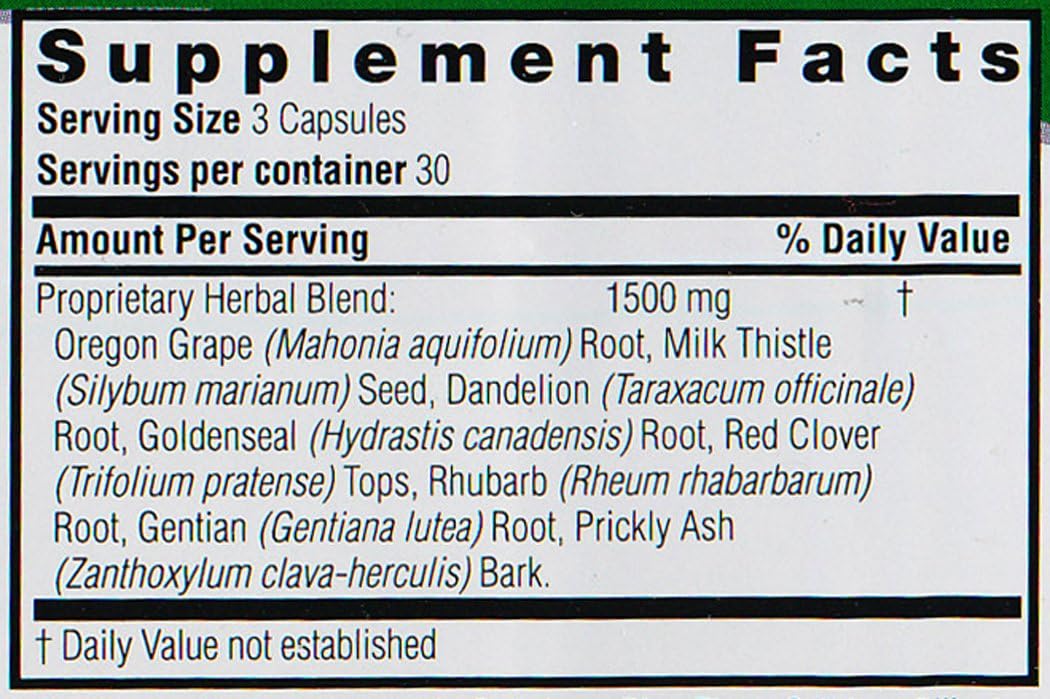 Nature's Answer Liver Support - Herbal Combination with Milk Thistle & Dandelion, 1500 mg, 90 Capsules - görsel 5