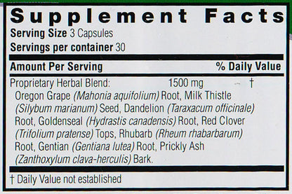 Nature's Answer Liver Support - Herbal Combination with Milk Thistle & Dandelion, 1500 mg, 90 Capsules