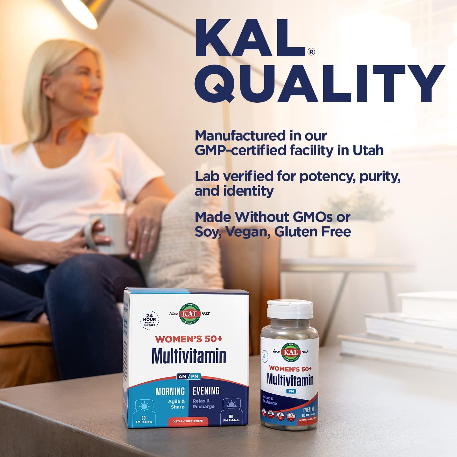 KAL Plus 2-in-1 Multivitamin for Women Over 50 AM/PM Formula - görsel 6