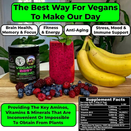 Vegan's Best Friend – Plant-Based Multivitamin for Men & Women – 60 Servings