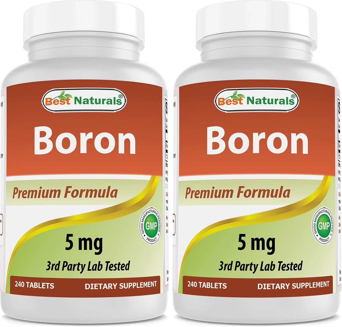 Best Naturals Boron Supplements 5 mg 240 Tablets (240 Count (Pack of 2)) - görsel 1