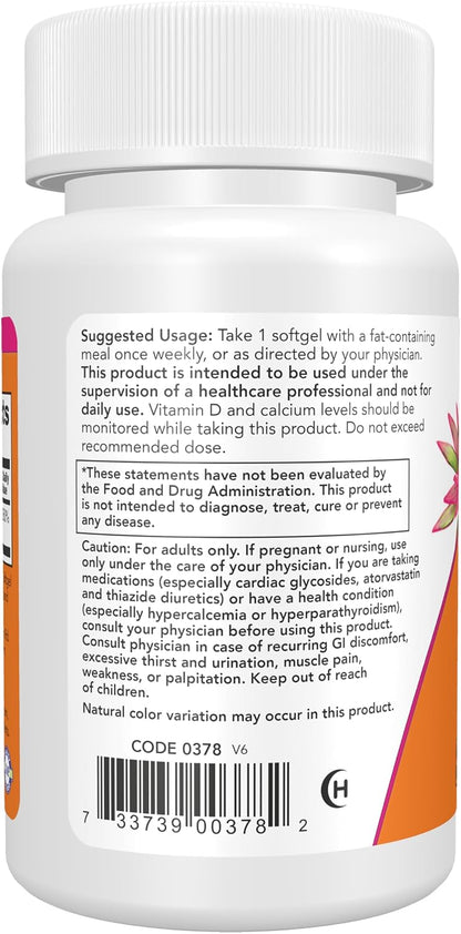 NOW Foods Vitamin D-3 50,000 IU Softgels, 50 Count