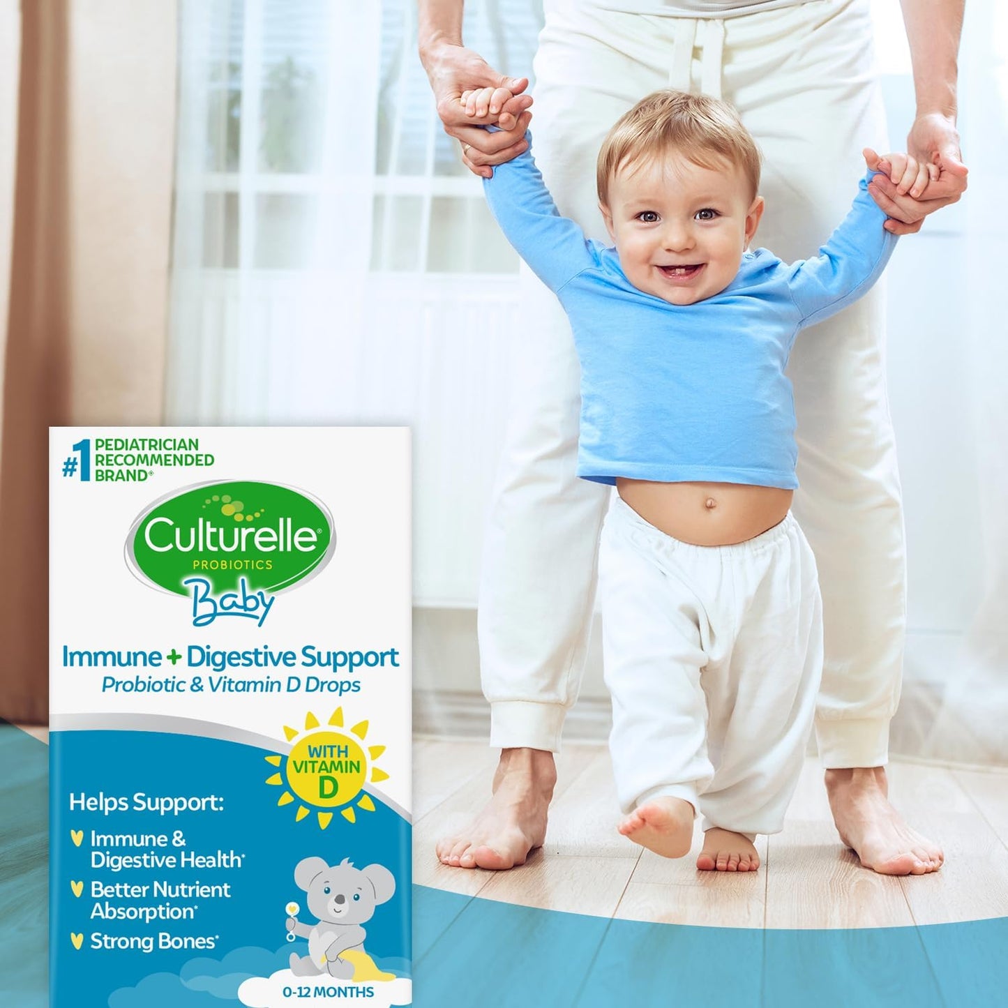 Culturelle Baby Probiotic Drops + Vitamin D - Immune & Digestive Health Support, 30 Day Supply, 9ml - görsel 6
