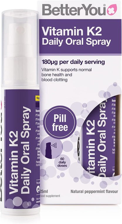 BetterYou Vitamin K2 Daily Oral Spray, 25ml