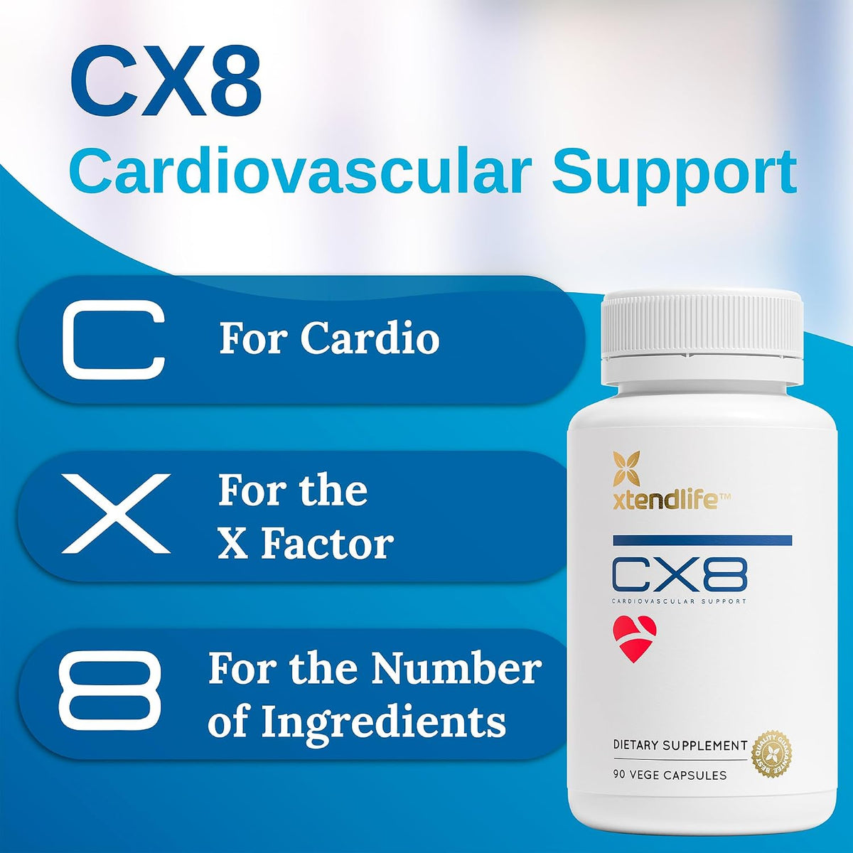 Xtendlife CX8 – Cardiovascular Support Supplement (30-Day Supply) - görsel 2